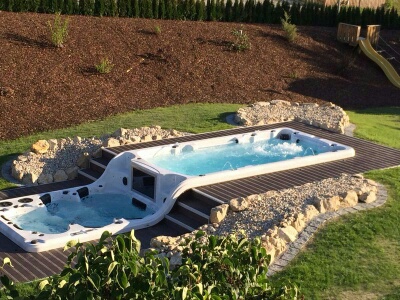 Photos des installations de spas extérieur ou spa de nage intérieur